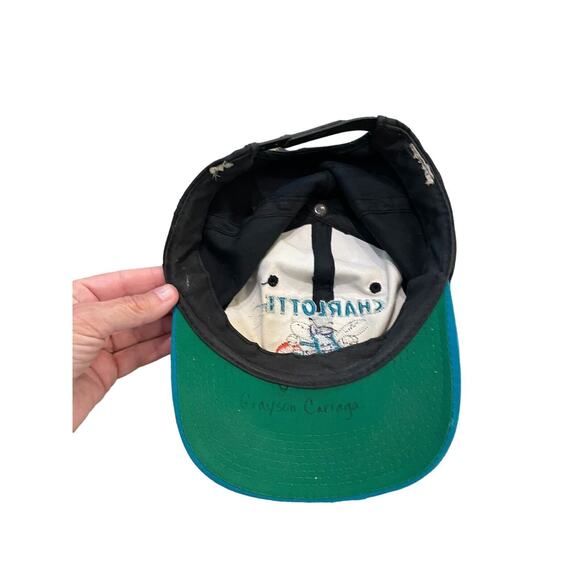 Vintage NBA Charlotte Hornets Hat Cap Snapback Embroidered Logo 80s 90s - Picture 4 of 5